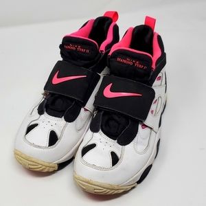 Girls Nike Air Diamond  Turf II  Sneakers Pink Black White Size 6.5Y